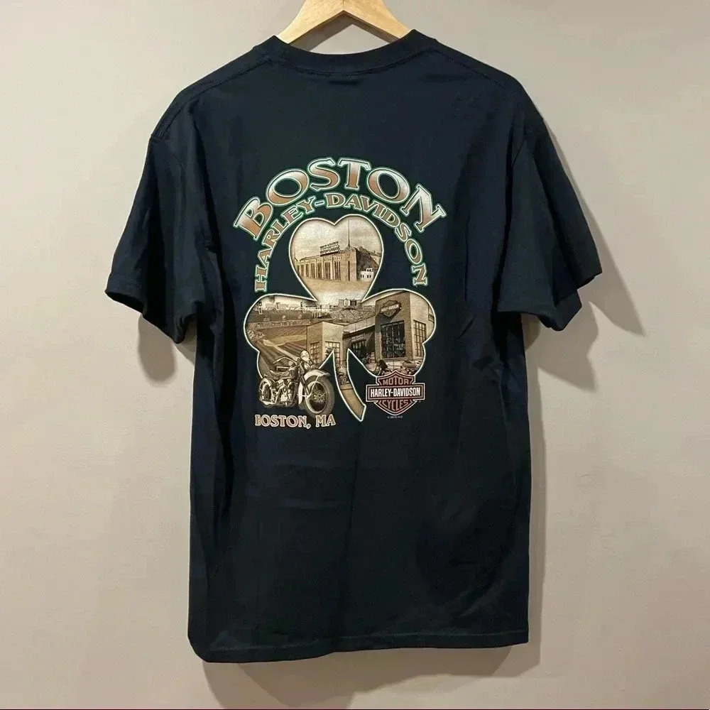 Harley Davidson Boston, MA Biker T-Shirt